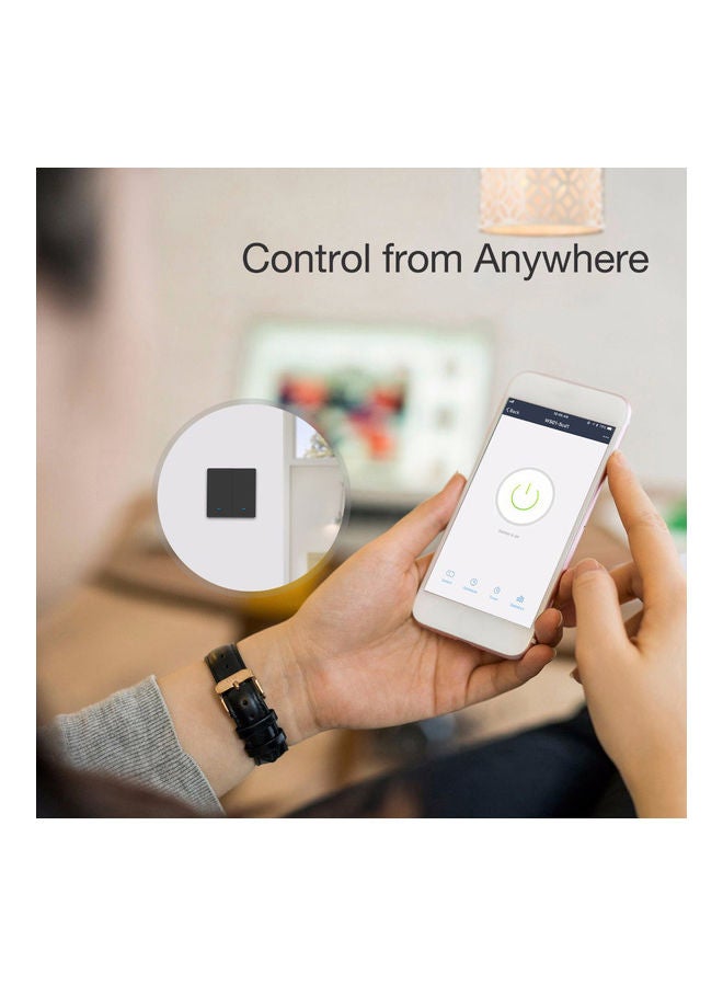 NIBEMINENT Wi-Fi Smart Switch with Installation Screws White - Image 3