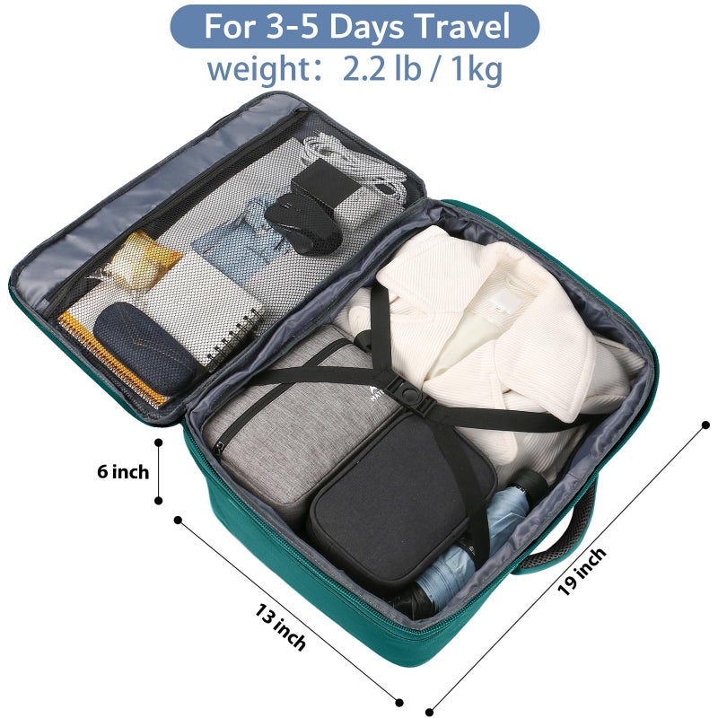 MATEIN Travel Backpack for Men Women, Carry on Backpack for Airplanes, Simple Daypack with Trolley Sleeve, Gifts for International Travelers, 35L, Peacock Blue - Image 2
