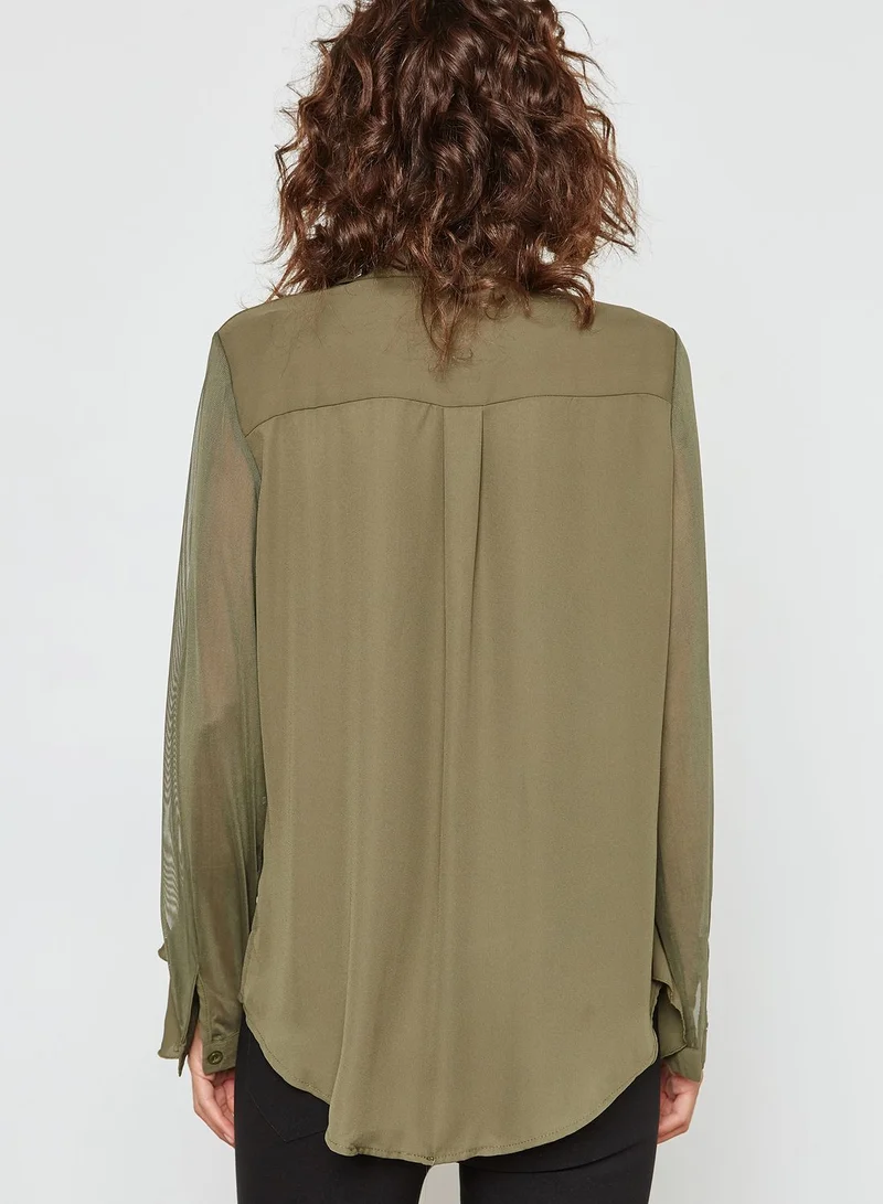 ELLA Ruffle Paneled Shirt