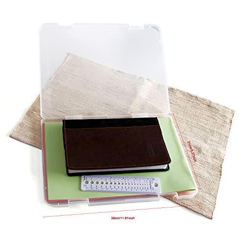 Co-link Portable A4 File Box Transparent Plastic Box Document Paper Protector Desk Paper Organizers Case PP Storage Collections Container Magazine Organizers (1pcs(Available Dimension 11.8 x 8.3 x 0.8inch) - Image 4