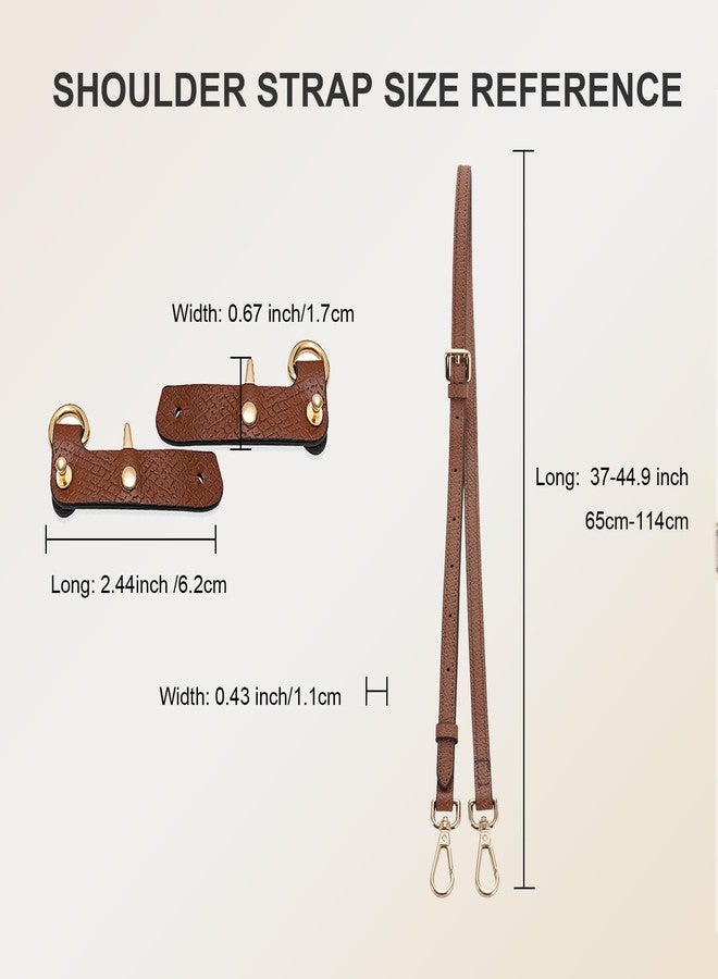 LOUKAYCCI Leather Bag Shoulder Strap Purse Handbag Compatible with Longchomp Mini Bag（Brown） - Image 3