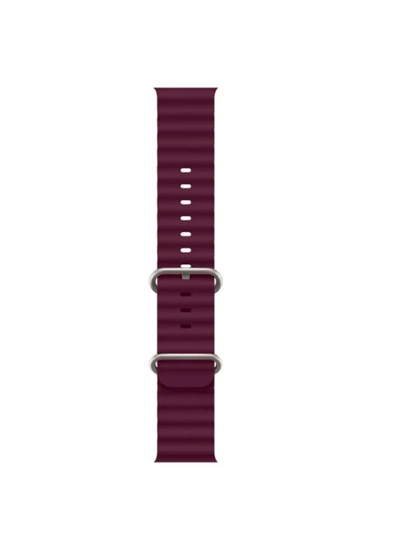 Waldic - Apple Watch Series 10 9 8 7 6 5 4 3 2 1 SE, Silicone Band Soft Silicone Waterproof Strap Wristbands Compatible with iWatch Apple Watch Series Ultra 49mm 46mm 45mm 44mm 42mm - Wine Red - Image 1