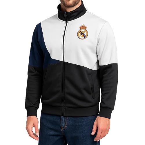 Icon Sports Officially Licensed Real Madrid CF Track Jacket - Unisex Adult - RM55TJ Black L - Image 1