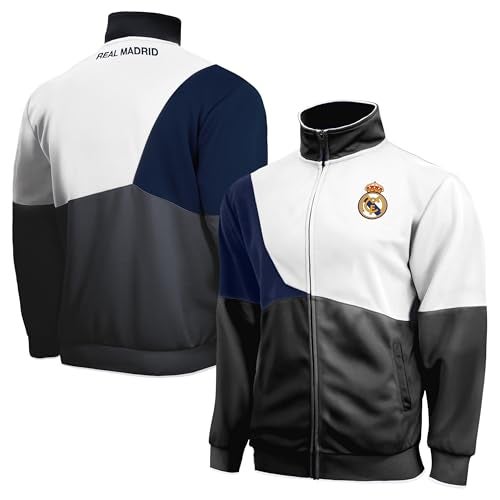 Icon Sports Officially Licensed Real Madrid CF Track Jacket - Unisex Adult - RM55TJ Black L - Image 2
