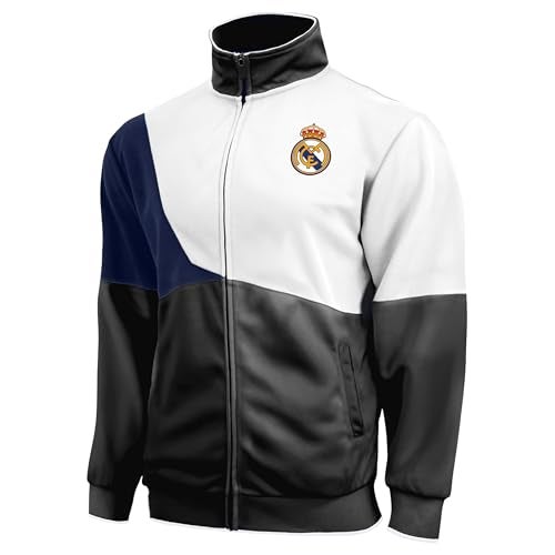 Icon Sports Officially Licensed Real Madrid CF Track Jacket - Unisex Adult - RM55TJ Black L - Image 3