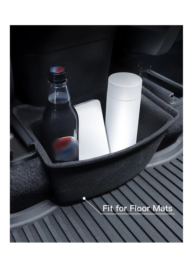 Storage Box ​for Fit Tesla Model Y, Rear Center Console Organizer Tray Flocking, Model Y Accessories 2nd Row Seat Organizer Container 2021 2022 (Rear Middle ABS Box) - Image 2