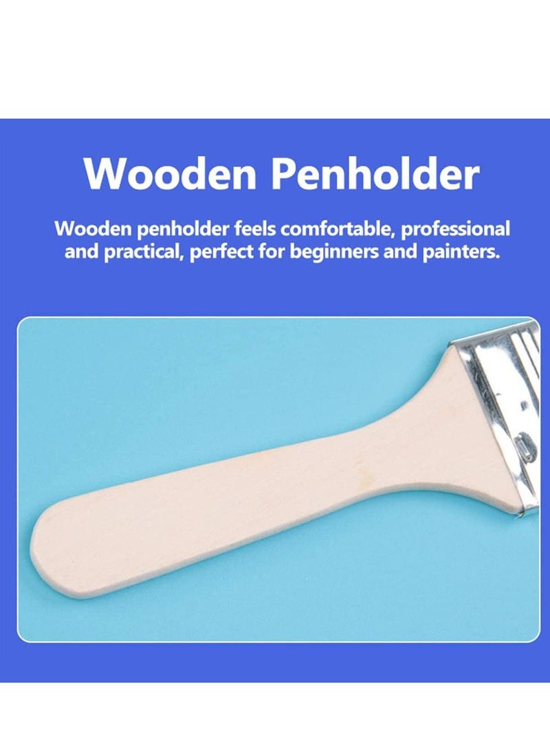 Generic Oil Painting Brush 12Pcs Flat Nylon Hair Wooden Penholder Barbecue Paint Brushes Art Supplies  - Image 5