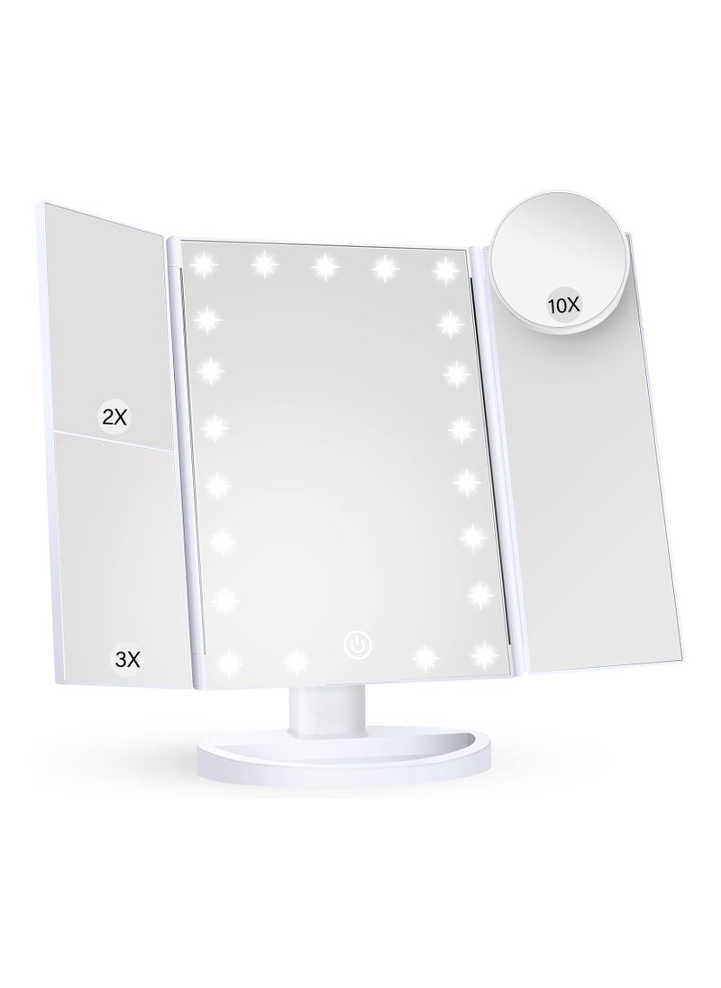 LED Light Touch Screen Makeup Mirror