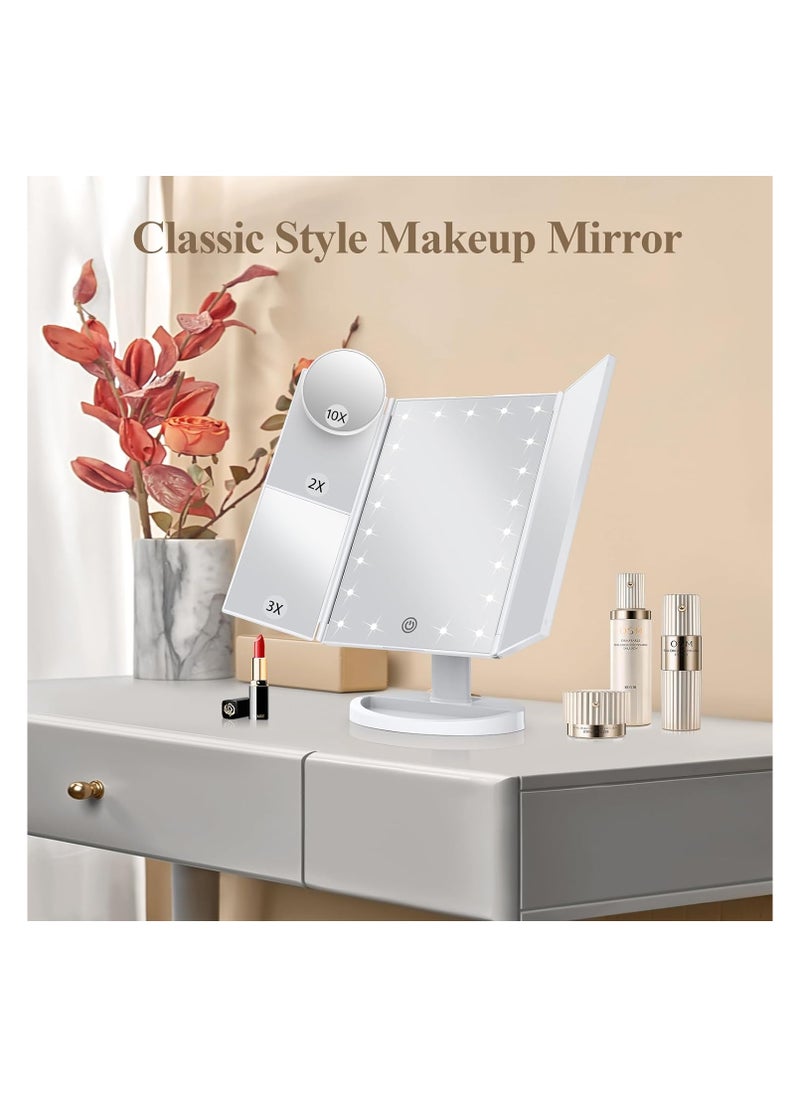 LED Light Touch Screen Makeup Mirror
