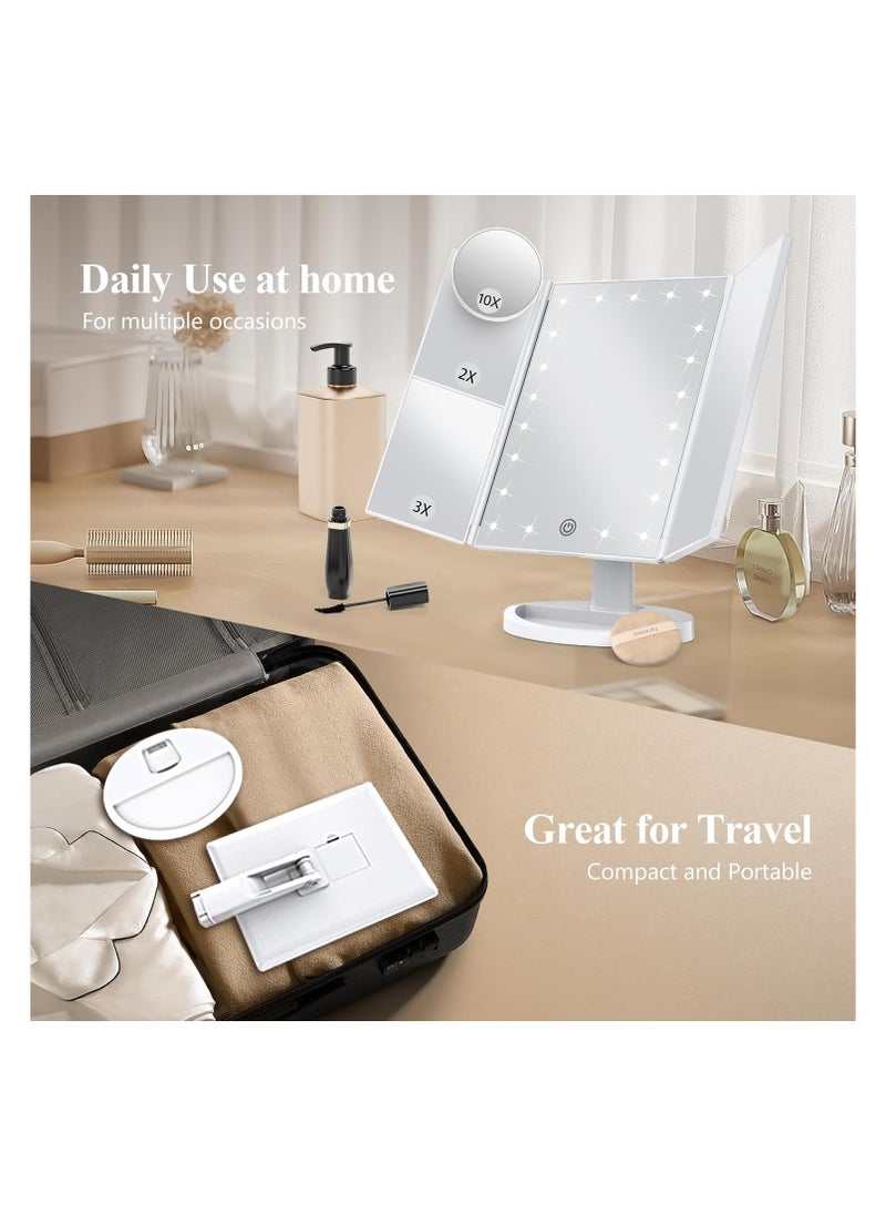 LED Light Touch Screen Makeup Mirror