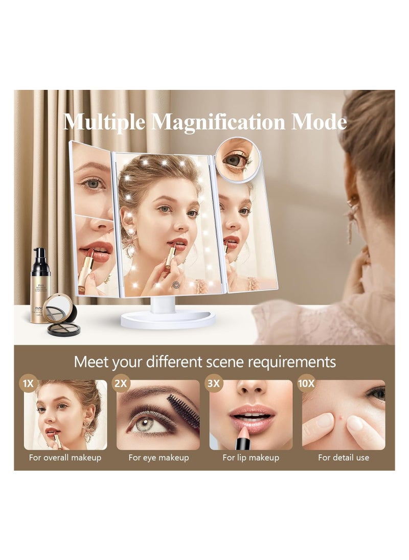 LED Light Touch Screen Makeup Mirror