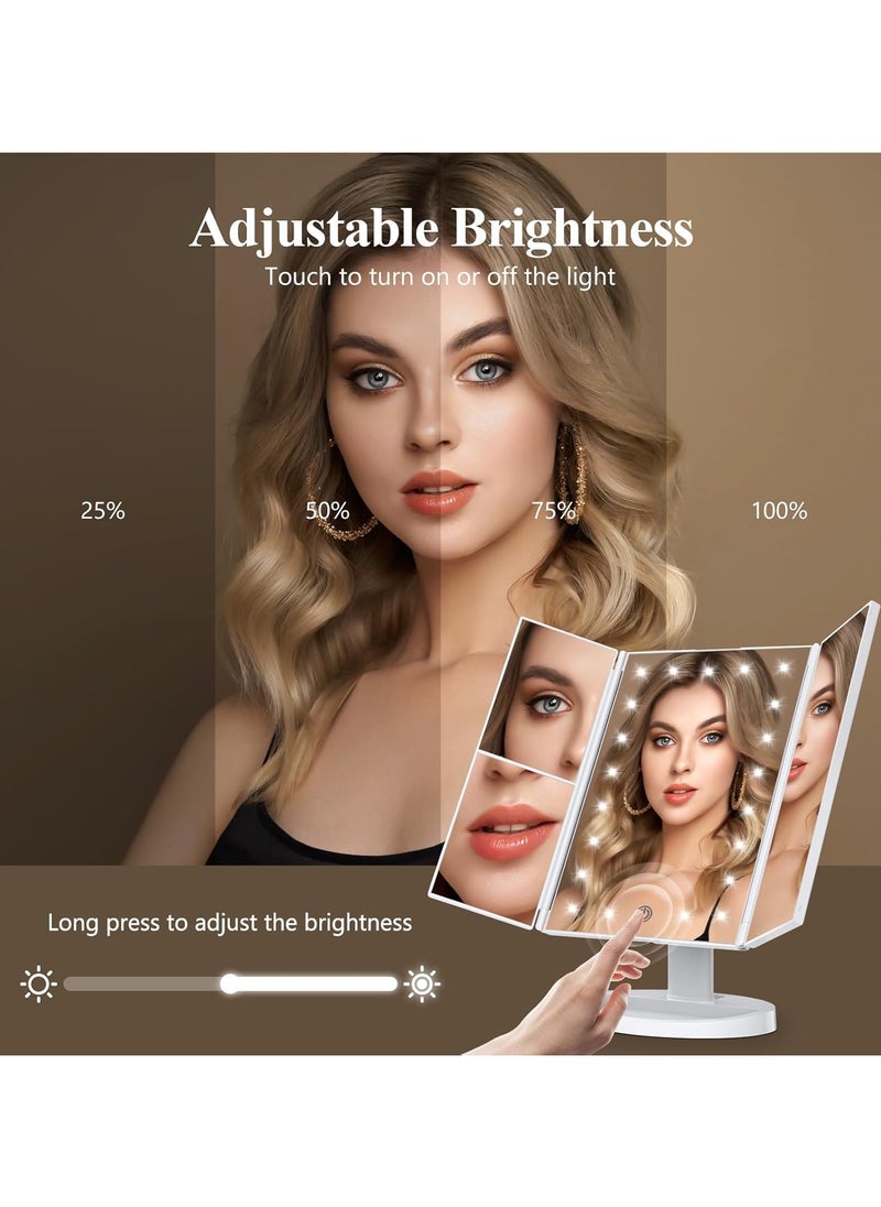 LED Light Touch Screen Makeup Mirror