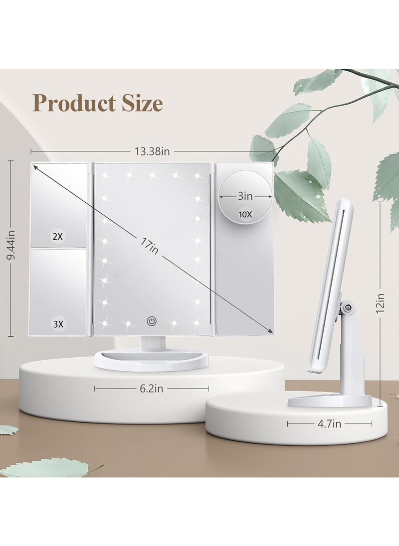LED Light Touch Screen Makeup Mirror