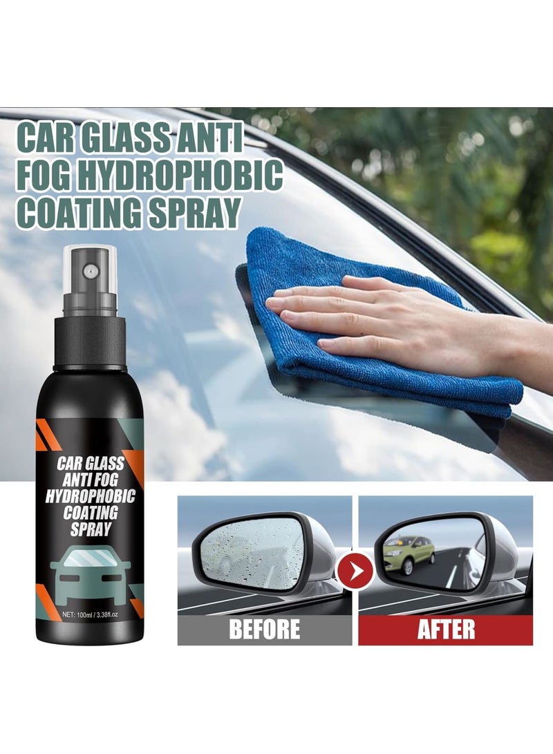 SOLARAE رذاذ إزالة الخدوش، رذاذ زجاج السيارة، رذاذ زجاج السيارة المقاوم للماء ومانع الضباب، عامل مضاد للضباب والزجاج المقاوم للمطر، مناسب لجميع أنواع الزجاج - Image 3