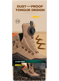 VICTGOAL Men's steel toe shoes lightweight with laces and buttons, safety shoes comfortable puncture proof non-slip indestructible work shoes  - Image 5