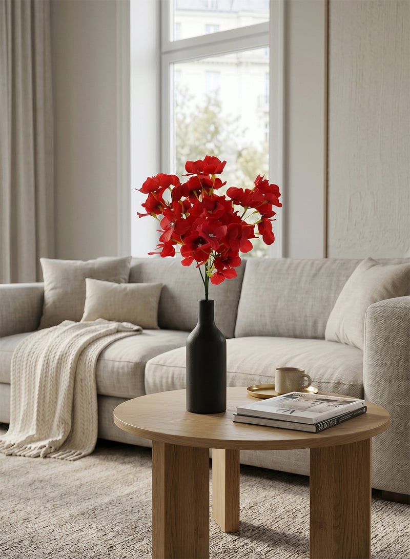 ايست من نون باقة زهور هيدرانجيا برية حمراء 31 سم | مثالية لتزيين غرفة المعيشة، الفنادق، حفلات الزفاف، والديكور اليدوي - Image 4