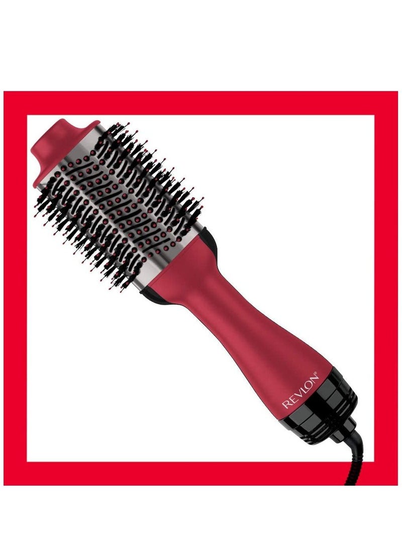 Revlon - RVDR5279UKE Salon One-Step Hair Dryer and Volumizer with Titanium Coating and Travel Case Cherry red - Image 1