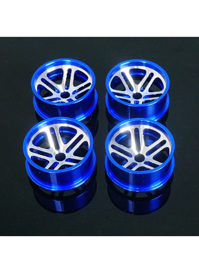 Generic - Homemade Four-wheel Drive Race Large Diameter Aluminum Alloy Wheels Modified Accessories Mini Racing Upgrade 23.5mm Wheels-Color:[Red] 4 With Hub Lock - Image 1