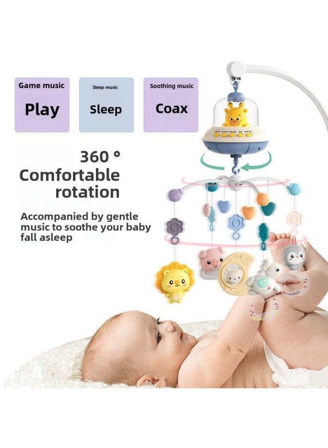 Baby Toy Newborn Hanging Bed Bell 0-6 Month Turning Light Music Bedside Bell Puzzle Comfort Rattle-Color:Pink [668-23] Bluetooth-gift Box-charging  - Image 5