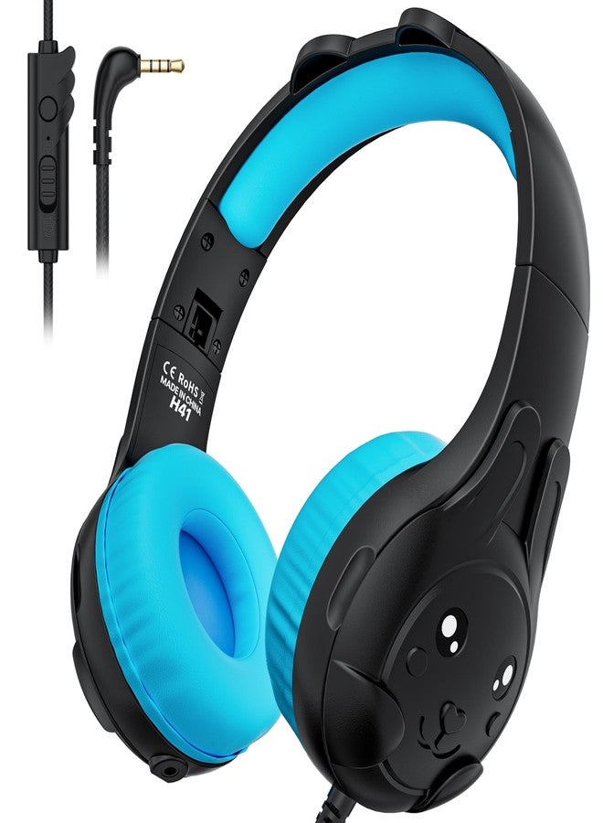 ZIUMIER Kids Headphones, Wired Headphones for Kids with Microphone, 80/90dB Volume Limiter, Audio Shraing Port, 3.5mm Toddler Headphones for School Travel - Image 1