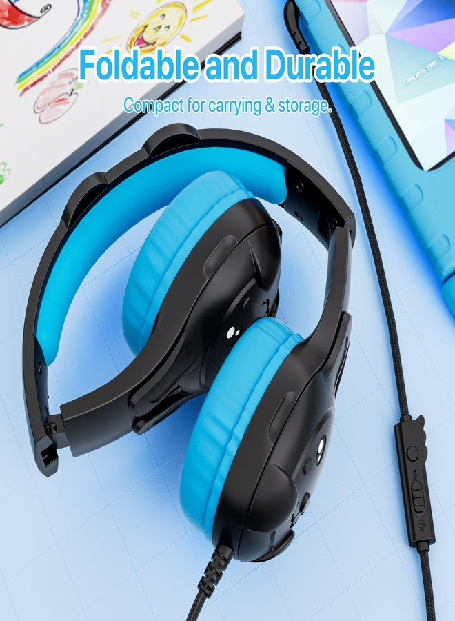 ZIUMIER Kids Headphones, Wired Headphones for Kids with Microphone, 80/90dB Volume Limiter, Audio Shraing Port, 3.5mm Toddler Headphones for School Travel - Image 5