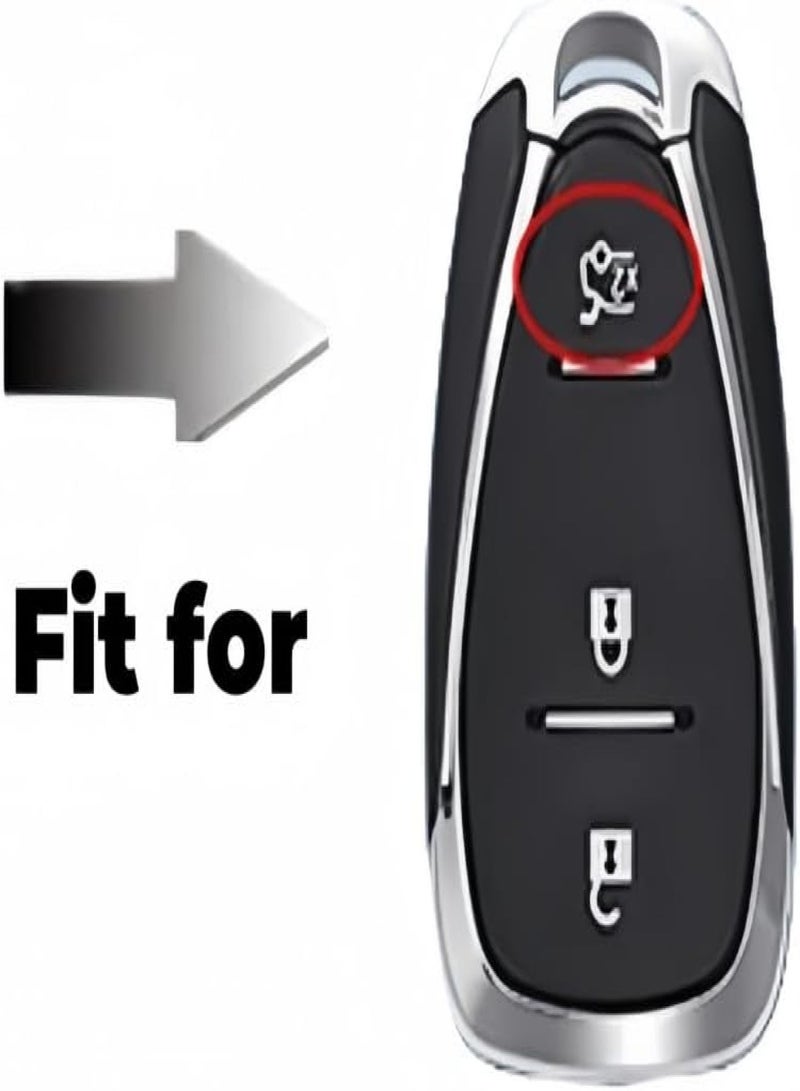 Wonhomke Funda de Silicona para Llaves de Coche para Accesorios para Chevrolet Onix Equino Orlando Cruze Spark Sonic Camaro Volt Bolt Trax Malibu Blazer Traverse (Negro+línea roja+3B) - Image 3