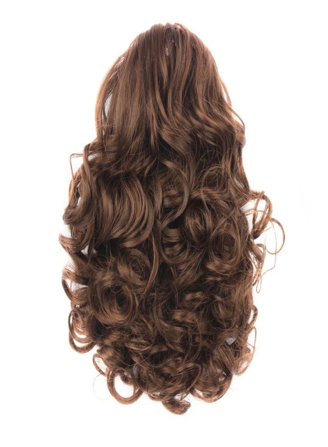 WeKen Hair Bun Medium Long Curly Synthetic Hairpiece Light Brown - Image 2