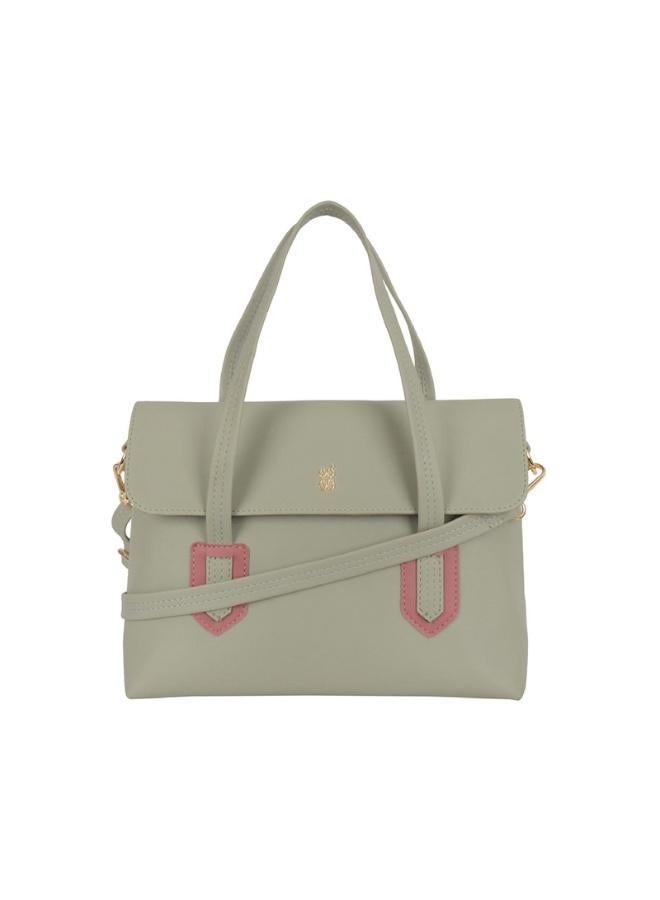 Baggit Women Green Satchel Handbag Small Size | Ladies Stylish Casual Purse Bag - Image 1