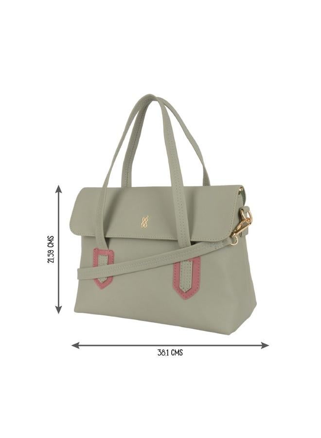 Baggit Women Green Satchel Handbag Small Size | Ladies Stylish Casual Purse Bag - Image 3