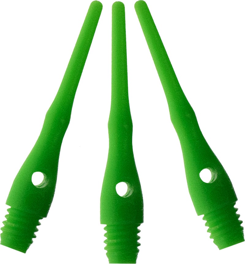 Viper Dart Accessory: Tufflex III 2BA Thread Replacement Soft Tip Dart Points, Neon Green, 100 Pack - Image 1