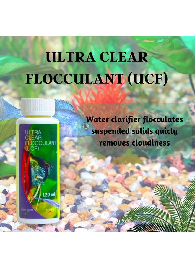 Generic - Aquatic Remedies 2 In 1 Aquarium Medicine Combo (Ultra Clear Flocculant - 120Ml, Micro Life S2-100Ml) | Aquarium Water Clarifier & Conditioner For Fresh Water With Free Key Ring - Image 1