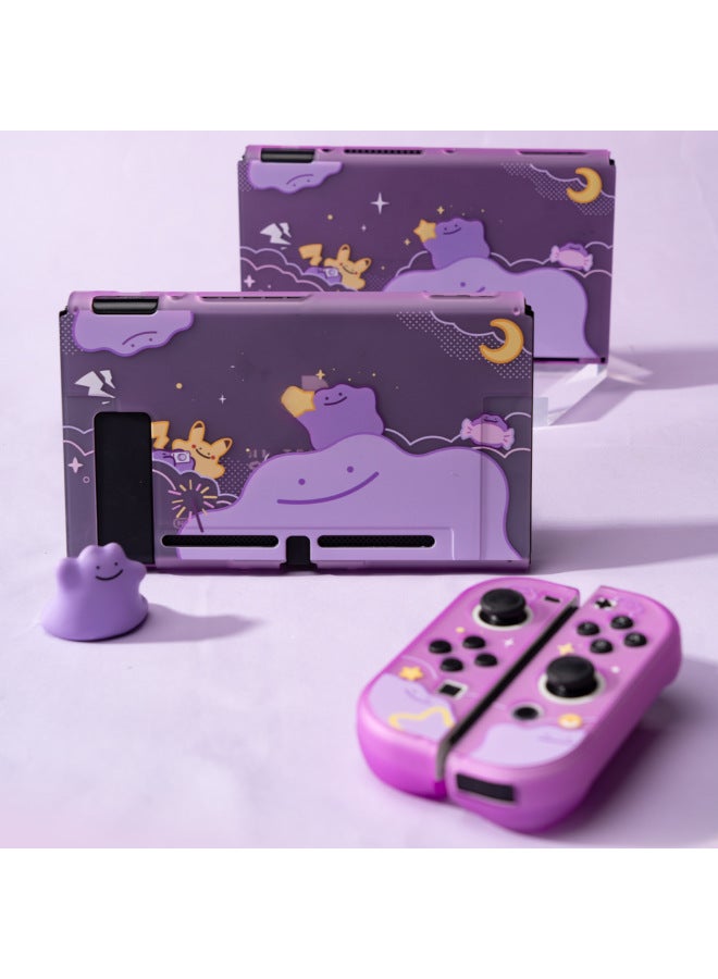 general Nintendo Switch Oled Game Console Protective Case Pokemon Pokemon Joystick Cap Dust Cover Digital Computer Game Protective Shell-Model:OLED Dreamland Five-piece Set - Image 5
