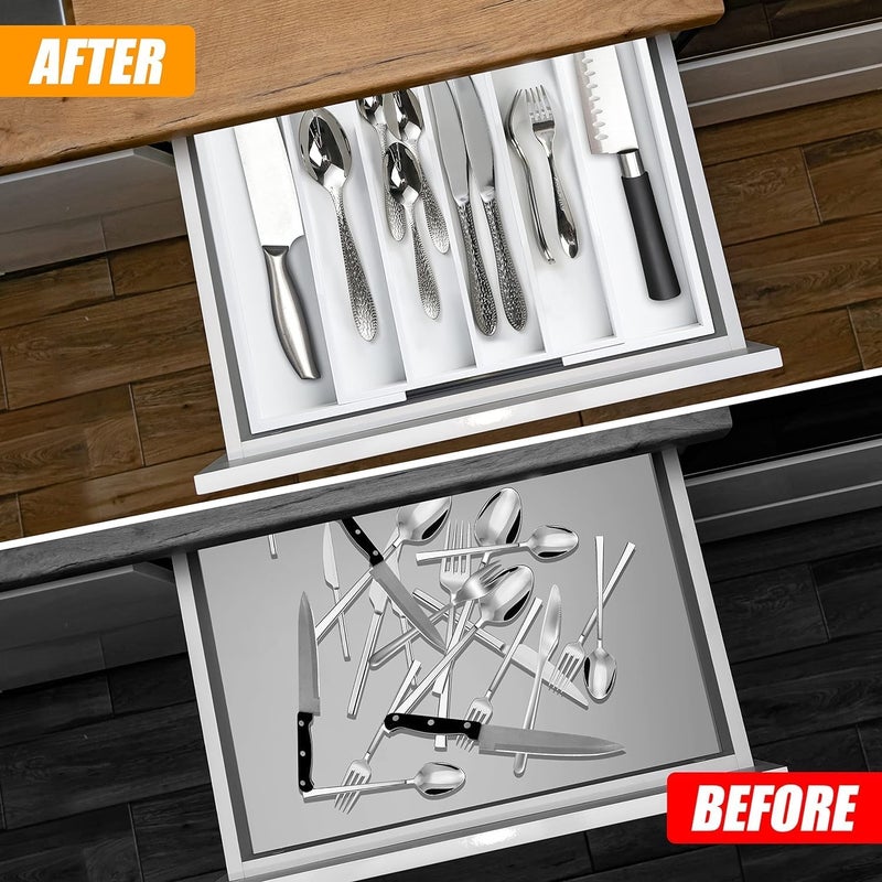Bellsal Kitchen Silverware Drawer Organizer and Storage Utensilios De Cocina Modernos Soporte Para Cucharas Trastes De Cocina Organizadores Platos Para Gabinetes Cajones Decoracin Organizador Para Utensilios - Image 2