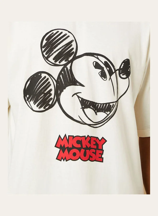 Styli Mickey Mouse Graphic Print Boxy Fit T-shirt