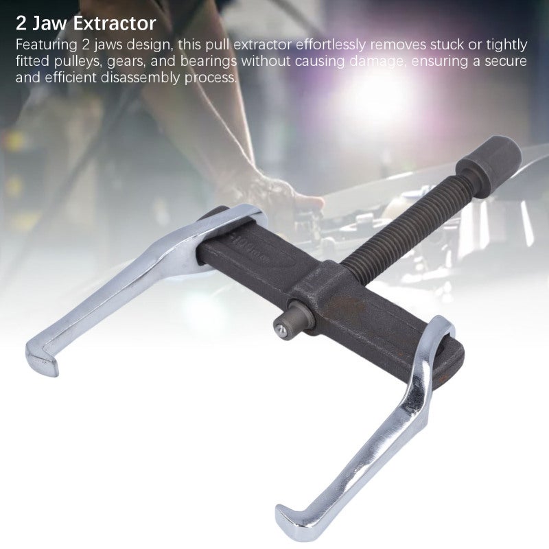2 Jaw Bearing Puller: Heat Treated CRV Steel, Reversible Jaw Design - Versatile Internal External Mode, Precise Extraction Tool for Automotive Machinery Repair - Image 5