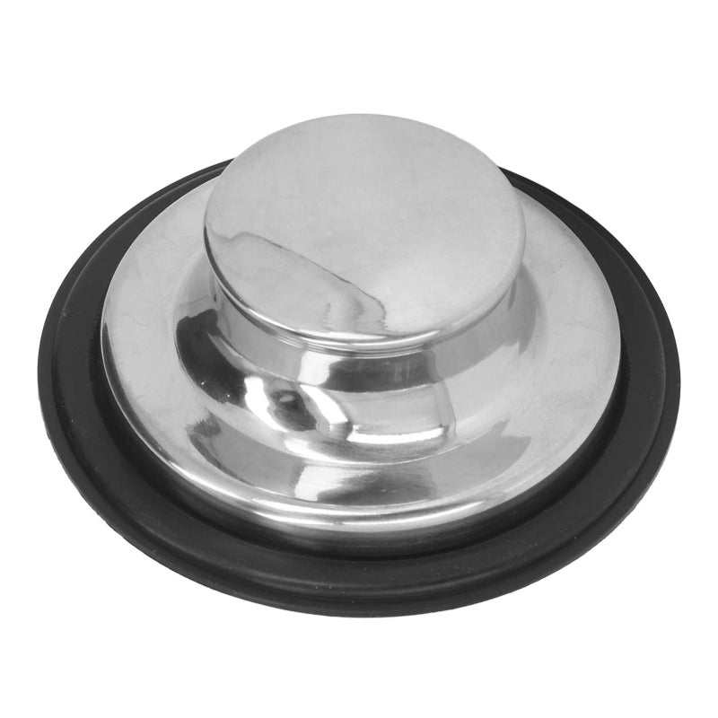Stainless Steel Sink Stopper With Rubber Seal For Kitchen Drain 86mm - Image 5