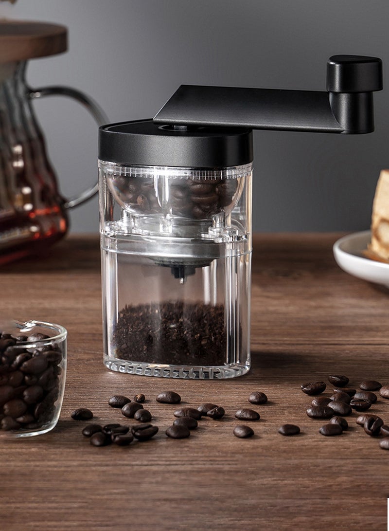 Coffee Grinder Handheld – Manual Coffee Grinder with Ceramic Burr, Adjustable Coarseness, Magnetic Lock, Transparent Powder Cup, Fully Washable & Portable – Ideal for Home, Travel, Hiking, and Office Use  - Image 1