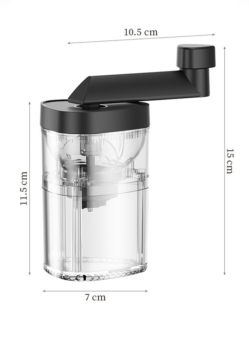 Coffee Grinder Handheld – Manual Coffee Grinder with Ceramic Burr, Adjustable Coarseness, Magnetic Lock, Transparent Powder Cup, Fully Washable & Portable – Ideal for Home, Travel, Hiking, and Office Use  - Image 2