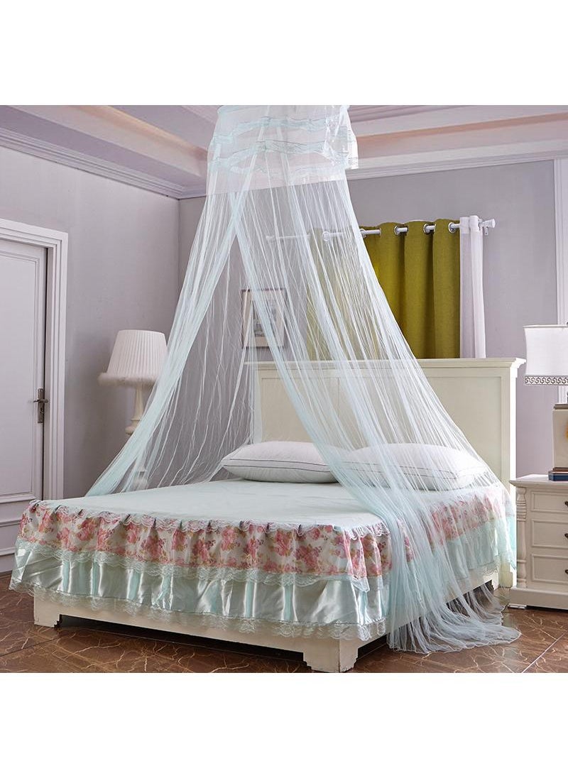 Y&D Anti-Mosquito Net With High Circular Ceiling Dome Polyester With Adhesive Hook Green  - Image 1