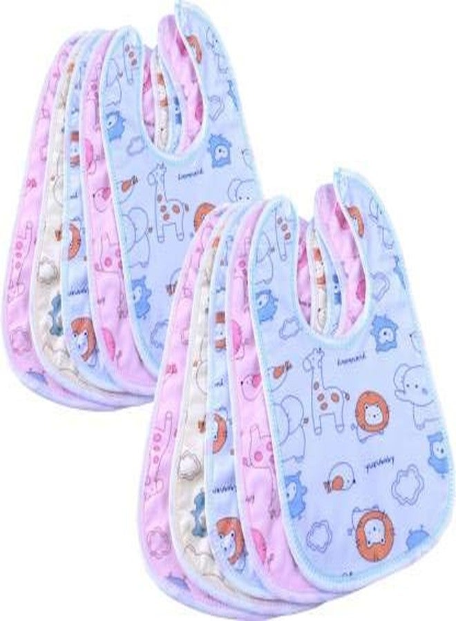 First Trend Waterproof and Quick Dry Baby Bibs Multicolor (Pack of 10) - Image 1