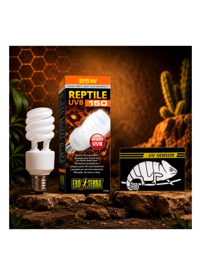 Exo Terra Repti Glo UVB 150 Desert Lamp – 25W With FREE New UV Test Sensor Card - Image 3