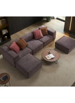 Comfynest Fabric Sectional Sofa Set Living Room Furniture with Ottoman Modular Modern Home Furniture European Style Tufted  - Image 1