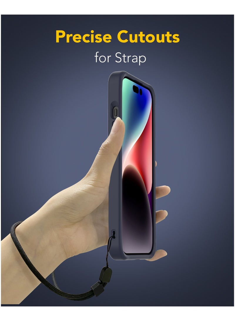 Remson غطاء سيليكون هجين مغناطيسي من ريمسون ماج-إكس لهاتف آيفون 15 بحجم 6.1 بوصة، حماية من السقوط، غطاء متوافق مع ماج سيف مع زوايا مبطنة، حواف مرتفعة، ومقبض مريح (أزرق منتصف الليل) - Image 2