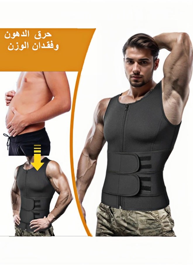 Super ZYouth Waist Training Vest Belt Vest Trimmer, Slimming Body Shaper, Men's Weight Loss Shaping Sauna Suit  - Image 3