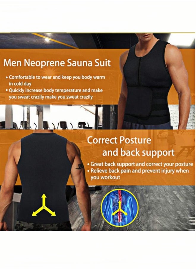 Super ZYouth Waist Training Vest Belt Vest Trimmer, Slimming Body Shaper, Men's Weight Loss Shaping Sauna Suit  - Image 4