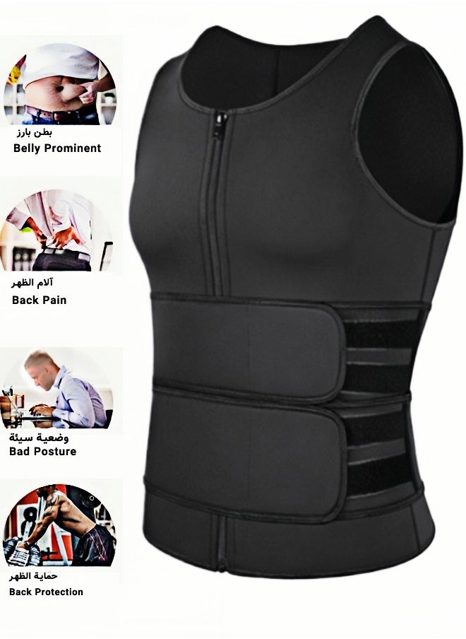 Super ZYouth Waist Training Vest Belt Vest Trimmer, Slimming Body Shaper, Men's Weight Loss Shaping Sauna Suit  - Image 1