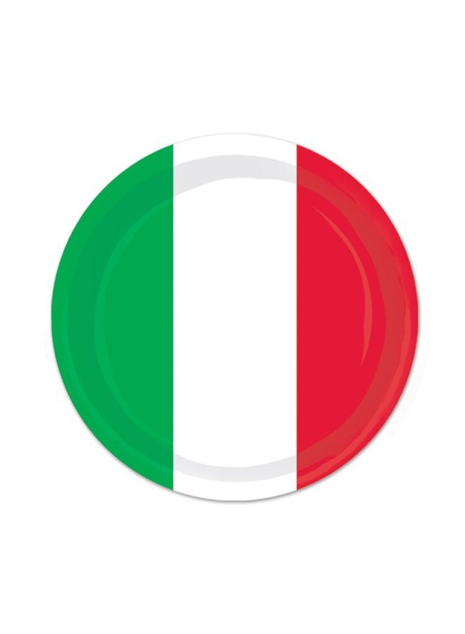 Beistle Plates (8 Pack), 7", Red/White/Green - Image 1