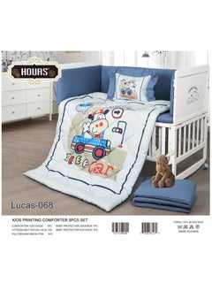 Hours Children's bed screen mattress, 5 pieces, summer, consisting of a quilt, size 132*104 cm, rubber sheet, 70*130 cm, pillowcase, size 38*28 cm, partitions, size 33*300 cm, partitions, size 33*130 cm. 