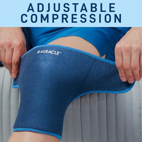 Ontel Miracle Knee Relief Gel-Infused Compression Wrap for 360-Degree Knee Support for Women & Men, Comfortable & Form Fitting Knee Wrap with Ultra-Soothing Cooling Gel, Designed for Cold & Hot Relief - Image 4