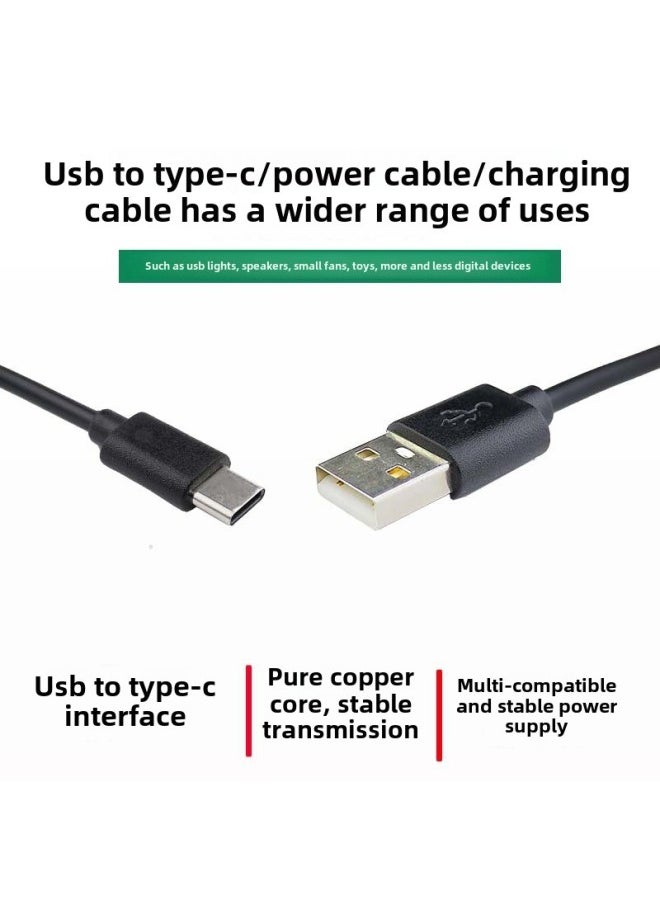Generic Type-C Data Cable V8 Is Suitable For Huawei USB Fast Charging Mobile Phone 2A Bluetooth Headset Small Fan Charging Cable-Color:Type-c 2m 2a National Standard Copper White  - Image 3